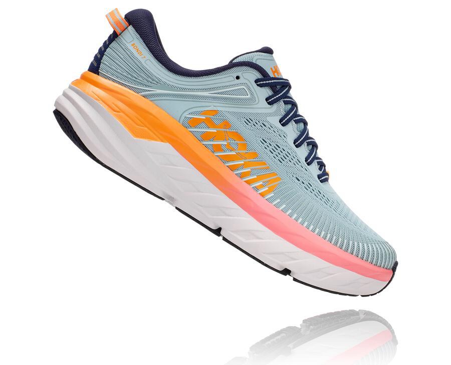 Hoka One One Løbesko Dame - Bondi 7 - Blå - 256840REY